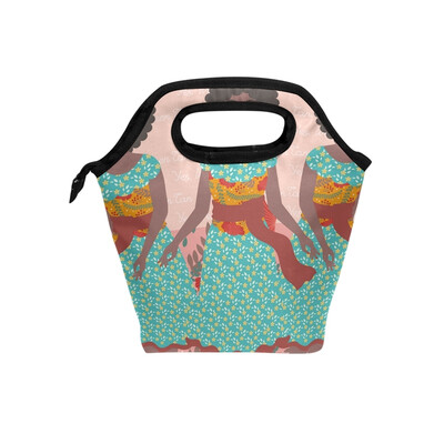 

Lunch Bag Tote Bag African American Woman Travel Picnic Organizer Lunch Holder Handbags Lunch Bag Box