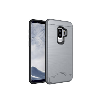 

Fivice Samsung S9 Plus Case TPU all-inclusive anti-drop brushed card with bracket mobile phone case