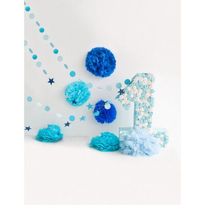

Blue Purity Photo Backdrop 57FT Vinyl Fabric Cloth Digital Printing Photo Background for Birthday s-2300