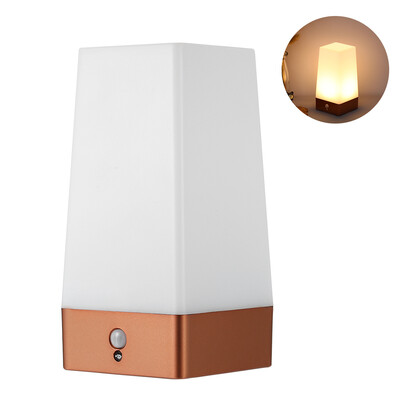 

Desktop PIR Motion Sensor LED Night Light Portable Battery Operated Bedside Night Lamp for Hallway Kitchen Bedroom Bathroom Living