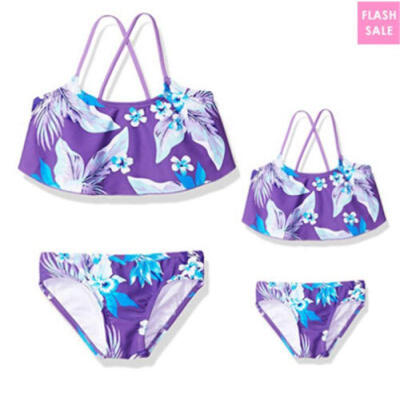 

Family Match Mother Daughter Bikini Swimsuit Swimwear Women Kids Girls Beachwear