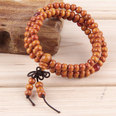 

Sandalwood 6mm * 108 Buddhist Prayer Beads Mala Multi-layer Wood Bracelet