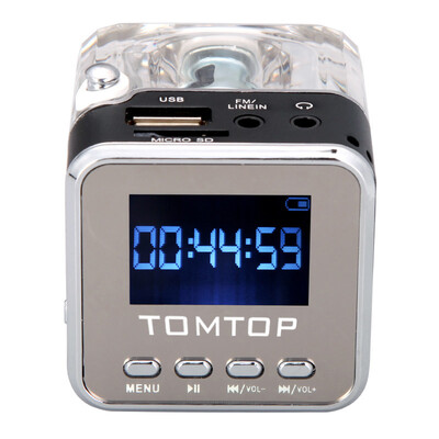

Mini Digital Portable Music MP34 Player TF USB Disk Speaker FM Radio Red