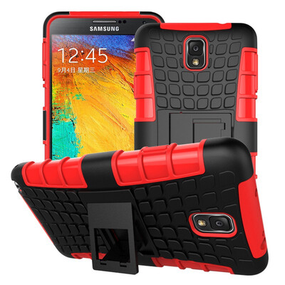 

Fivice Samsung Note 3 Case TPU anti-fall tire pattern back clip bracket phone case
