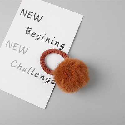 

New Imitation Mink Hair Hairball Children Hair Clips Bobby Pin Barrette Accessories For Girls Kids Scrunchie