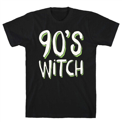 

90s Witch Black Mens Cotton Tee