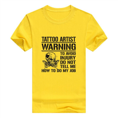 

Avoid Injury Dont Tell How To Do Job Tattoo artist Mens T-Shirt