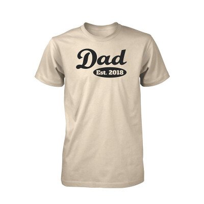 

Dad Established Custom T-Shirt for Men – Personalized Year - Short Sleeve Crew Neck