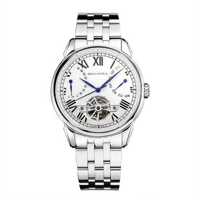

Seagull SeaGull watch multi-purpose flywheel series double calendar automatic mechanical male watch white plate 816521