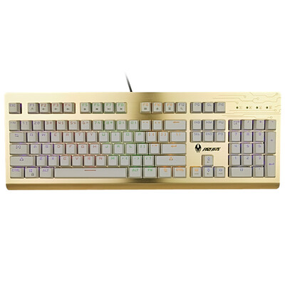 

Магия Тэн Mechanical Gaming Keyboard KB-869 полностью водонепроницаемый штекер вал золотая зеленая ось