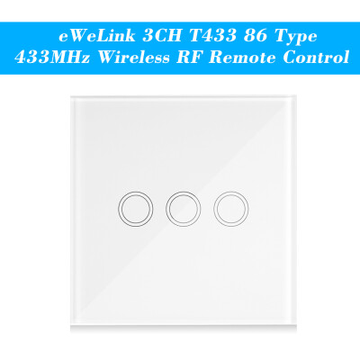 

5PCS SONOFF T433 86 Type Luxury Wall Touch Panel Sticky 433MHz Wireless RF Remote Control Transmitter Automation Modules 1 Gang Su