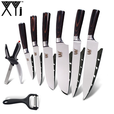 

XYJ japanese Kitchen Knives Scissor Imitation Damascus Pattern Stainless Steel Cooking Knife Peeler