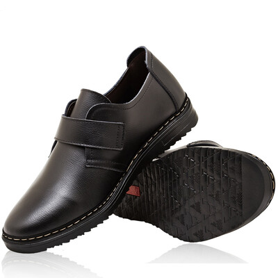 

Mens business casual leather shoes the Velcro
