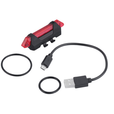 

Bike Bicycle USB Rechargeable 4 Modes Waterproof Tail Rear Light Bright LED
