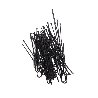 

50pcs Thin U Shape Hair Bobby Pin Black Metal Clips