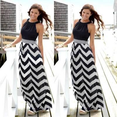 

Women Boho Long Maxi Dress Ladies Cocktail Party Evening Summer Beach Sundress