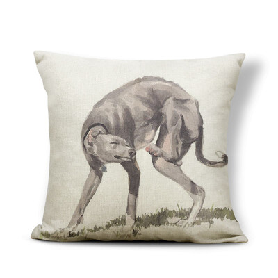 

Greyhound Cushion I Love Dog Cover Pillow Keep On Smile Rose Country Style Settee For Teen Throw Pillow Cover 43Cm Burlap Famous
