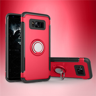 

Fivice Samsung Galaxy S8 plus case PC metal ring shell magnetic car bracket TPU phone case