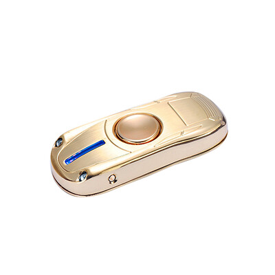 

Sports Car Shaped Fingertips Gyro USB Rechargeable Electronic Cigarettes Lighters with Lamp Matte Silver