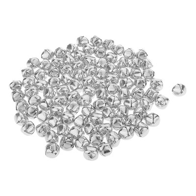 

UpperX 100 Pcs iron Christmas Jingle Bells Pendant Charms DIY Crafts Cross bell Silver