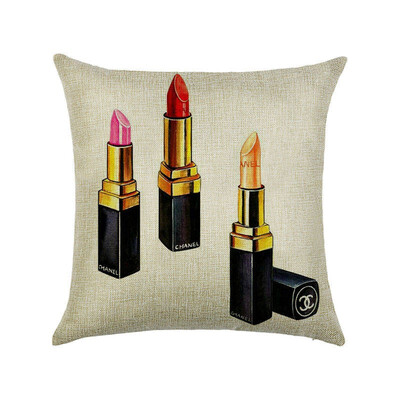 

Cushion cover 45cm45cm Womens shoes&cosmetics linencotton pillow case sofa cushion case square decorative pillow cover