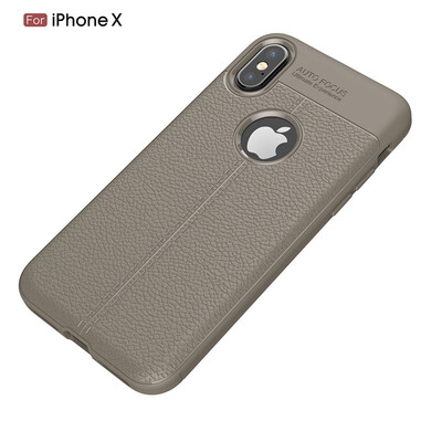 

Fivice iphone X case Luxury leather TPU silicone anti-fall soft shell phone case