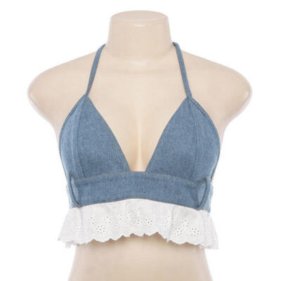 

Women Strappy Bustier Cami Crop Top Bralette Bra Sleeveless Tank Top Vest Blouse