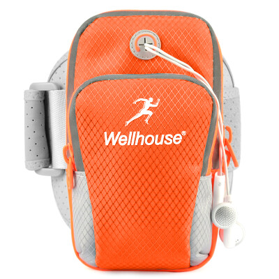 

WELLHOUSE phone arm bag phone arm bag wrist bag running bag bright orange medium