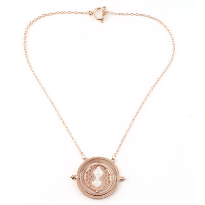 

Cool Fashion Magic Time Turner Necklace Rotating Spins Hourglass Necklace