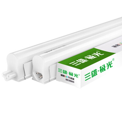 

Three male aurora led tube t5 lamp Lirui integrated full fluorescent tube dark groove decoration fluorescent lamp transformation lamp 8W0.6 m 4000K warm white light