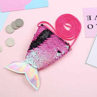 

Kid Girl Colorful Change Sequin Mermaid Tail Bag Wallet Purse Pouch Notecase