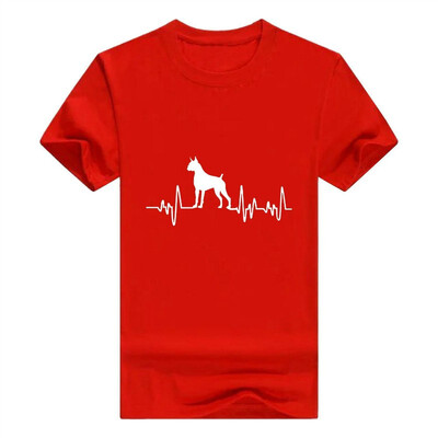 

Boxer Gifts Dog Lover Heartbeat Boxer Short Sleeve T-Shirt