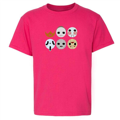 

Horror Masks Halloween Costume Monster Youth Kids T-Shirt