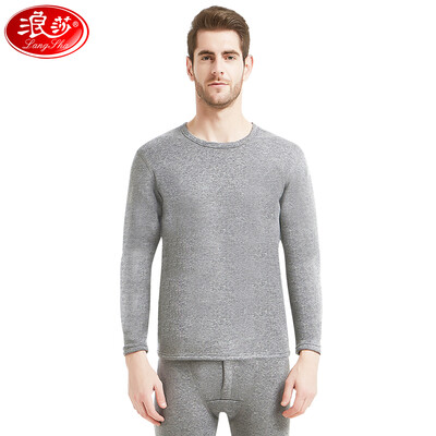 

Langsha warm men&women one gold velvet thickening plus velvet middle-aged underwear pull plush autumn clothes long pants suit light gray men clothes pants 175XL
