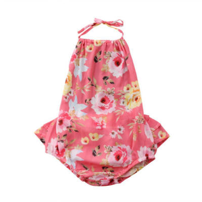 

Floral Baby Girl Romper Backless Bodysuit Jumpsuit Playsuit Outfit Sunsuit 0-24M