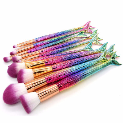 

Outdoor Makeup Brushes Set Mermaid Makeup Brush Cosmetic Brushes Eyeshadow Eyeliner Blush Brushes