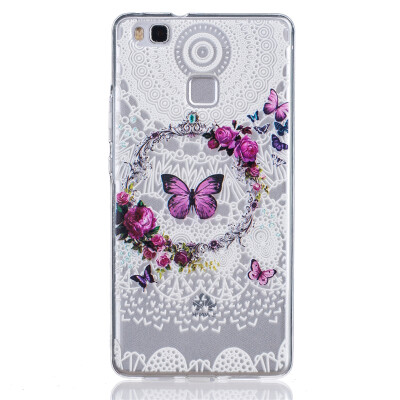 

Pattern Butterfly Dress girl Pattern Soft Thin TPU Rubber Silicone Gel Case Cover for HUAWEI P9 Lite