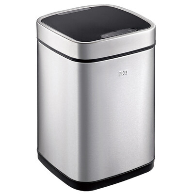 

EKO induction trash cans home free pedal stainless steel intelligent electric trash cans 9288MT sand steel 15L