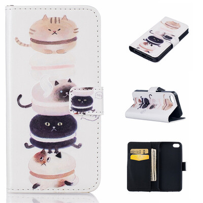 

Kitty Design PU Leather Flip Cover Wallet Card Holder Case for IPHONE 55S5SE