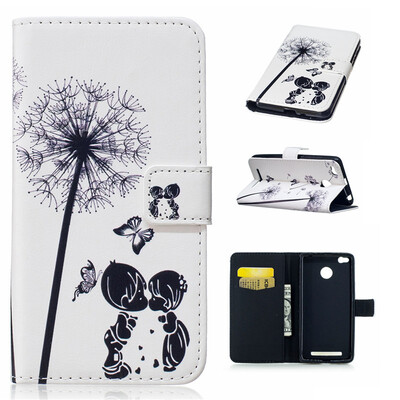 

Children and dandelionDesign PU Leather Flip Cover Wallet Card Holder Case for XIAOMI Redmi 3s