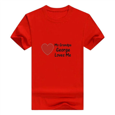 

Baby Gifts For All Personalized My Grandpa Name Loves Me Bodysuit Mans t-Shirt