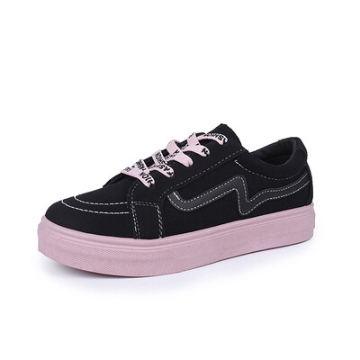 

New Brand Womens Canvas Flat Shoes 2018 Fashion Lace Up Women Sneaker Woman Casual Comfortable Flats Footwear Tenis Feminino