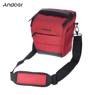 

Andoer Portable DSLR Camera Shoulder Bag Sleek Polyester Camera Case for 1 Camera 1 Lens&Small Accessories for Canon Nikon Son