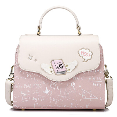 

JUST STAR JUST STAR female bag fashion hit color shoulder Messenger bag female Korean version of the small side of the package hand bag wallet JS254 cherry powder