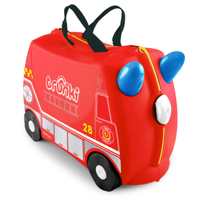 

trunki детский чемодан мультфильм шаблон может монтировать стержни ящик для хранения наружный чемодан 18L-огонь грузовик (новый цветок) 4 лет или выше британского импорта