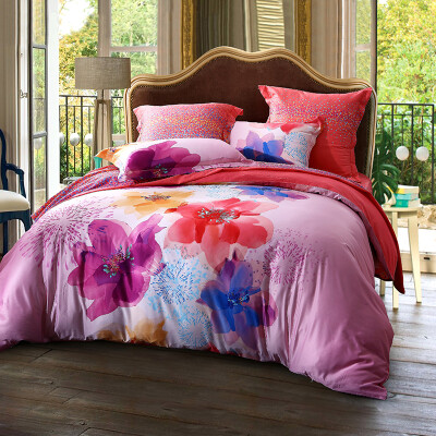 

LUOLAI print cotton bed set/bed kit (duvet cover/bed sheet/pillowcase) 1.5m bed 200*230cm