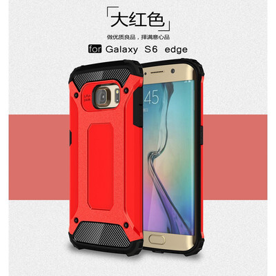 

Fivice Samsung Galaxy S6 edge case Luxury Silicone Diamond Armor PC Hard Shell Phone Case
