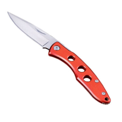 

New 440C blade all aluminum handle camping knife folding knife multi-color for friends gift