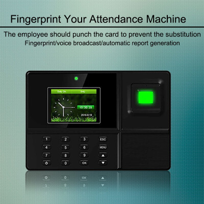 

Eseye Biometric Fingerprint Time Attendance System Fingerprint Time Clock Recorder Employee Recognition English Spanish Machine