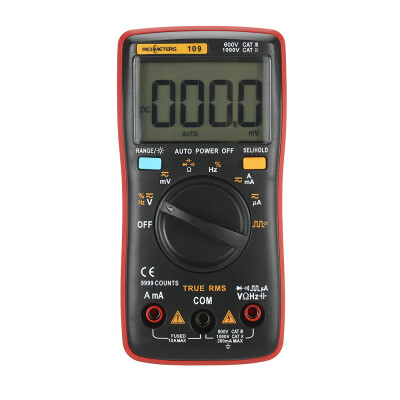 

RM109 Palm-size True-RMS Digital Multimeter 9999 counts Square Wave Backlight AC DC Voltage Ammeter Current Ohm AutoManual